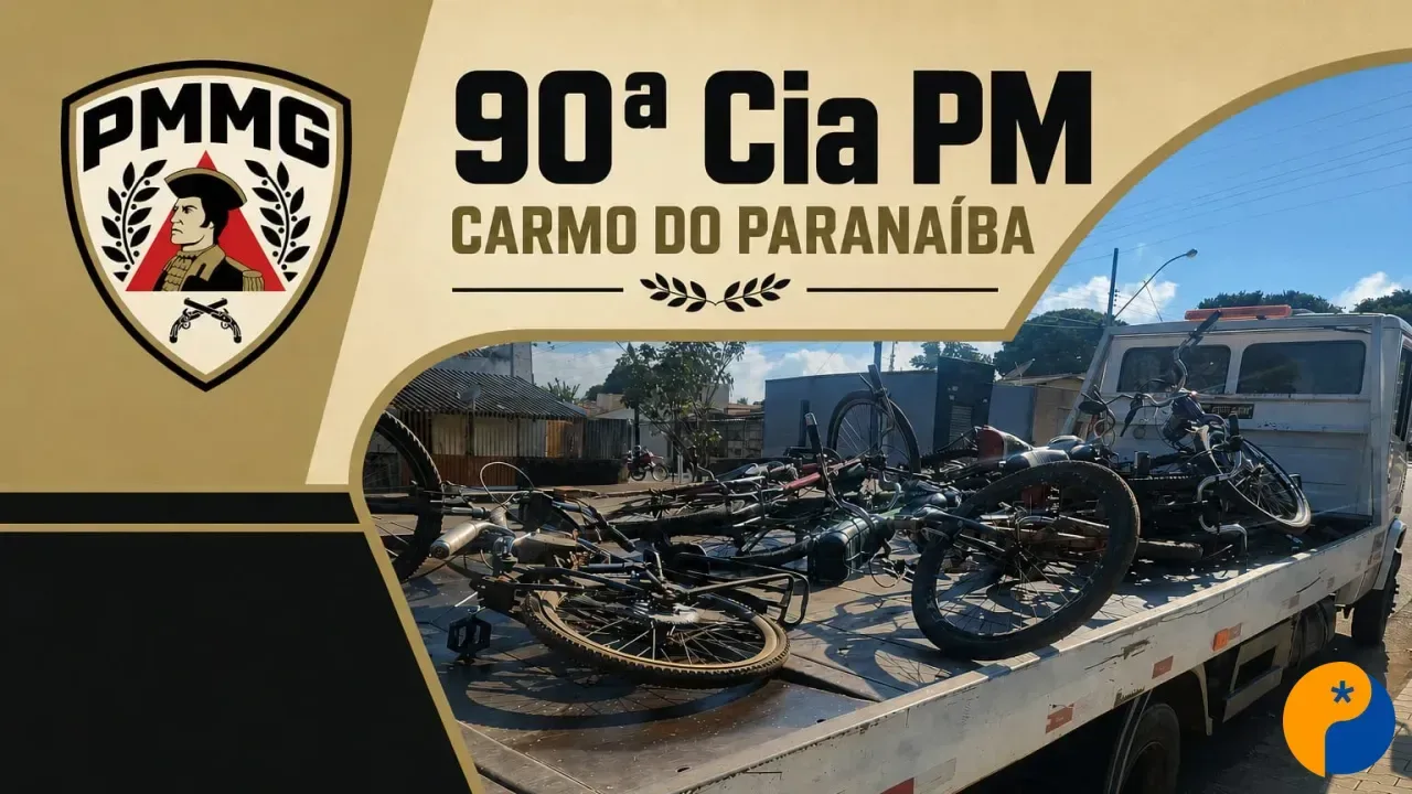 Polícia Militar apreende bicicletas motorizadas irregulares em Carmo do Paranaíba