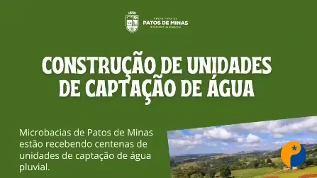 Codevasf implanta bacias de captação para reforçar segurança hídrica em Patos de Minas