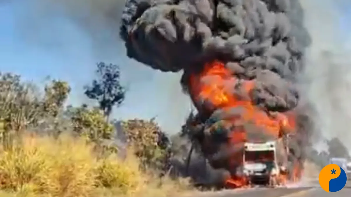 Incêndio em caminhão na BR-365
