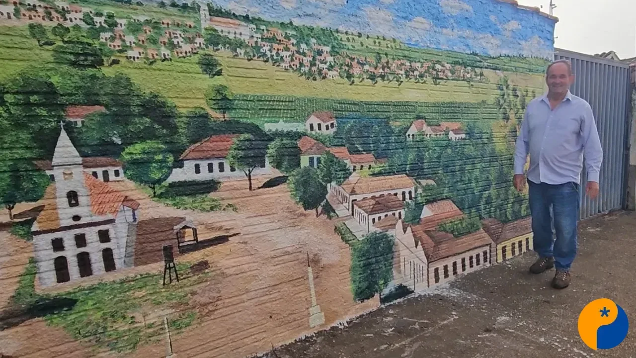 Pintura resgata a Patos de Minas de mais de um século atrás e chama atenção de moradores