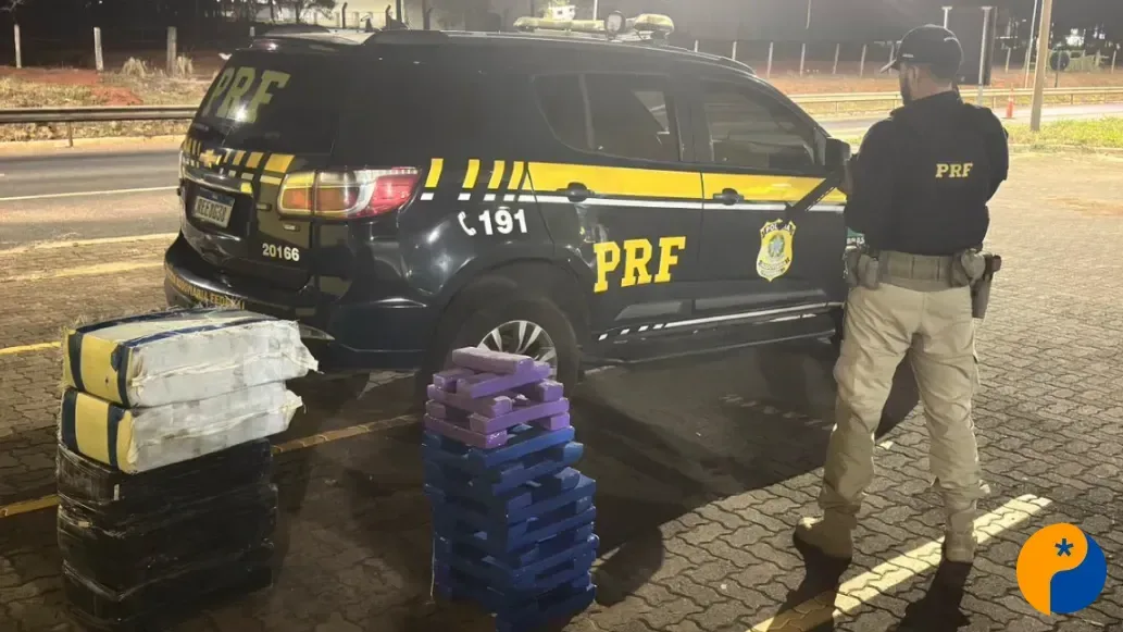 PRF apreende cerca de 200 kg de maconha após perseguição na BR-365 