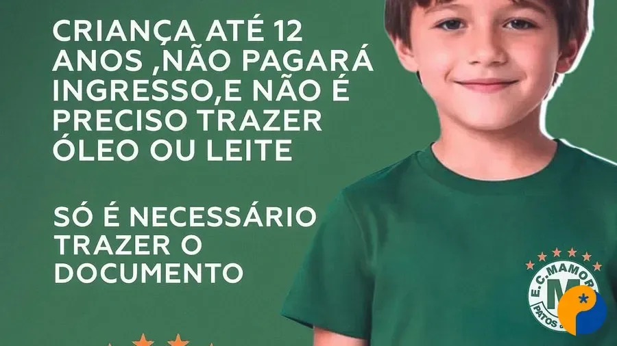Mamoré anuncia gratuidade para crianças de até 12 anos em jogo contra o Guarani