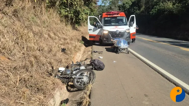 Motociclista morre após acidente na MGC-354 entre Patos de Minas e Presidente Olegário