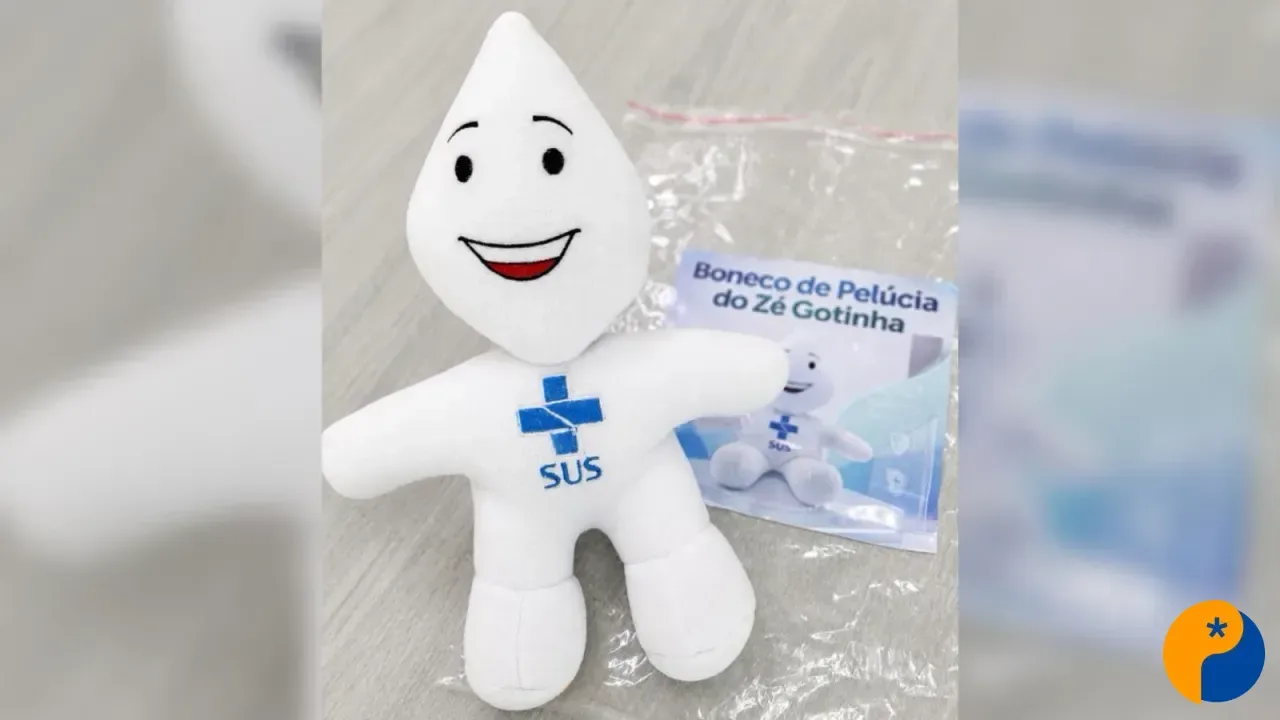 Crianças com vacinação em dia vão ganhar pelúcia do Zé Gotinha em Patos de Minas