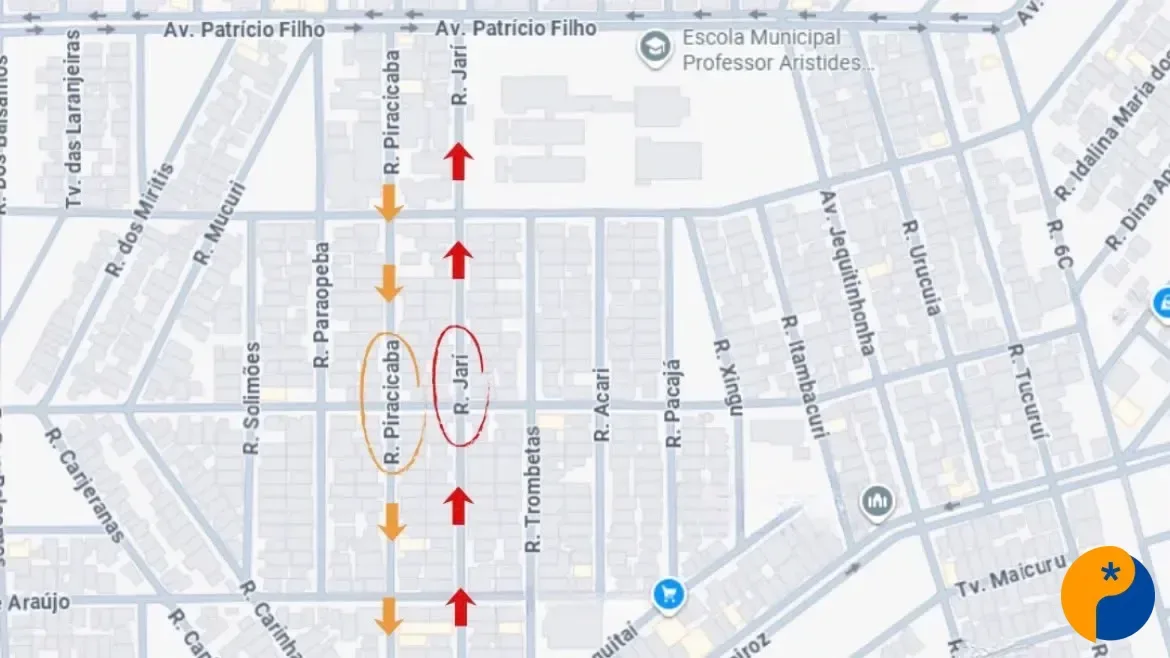 Ruas Jari e Piracicaba passam a ter sentido único no Bairro Jardim Esperança