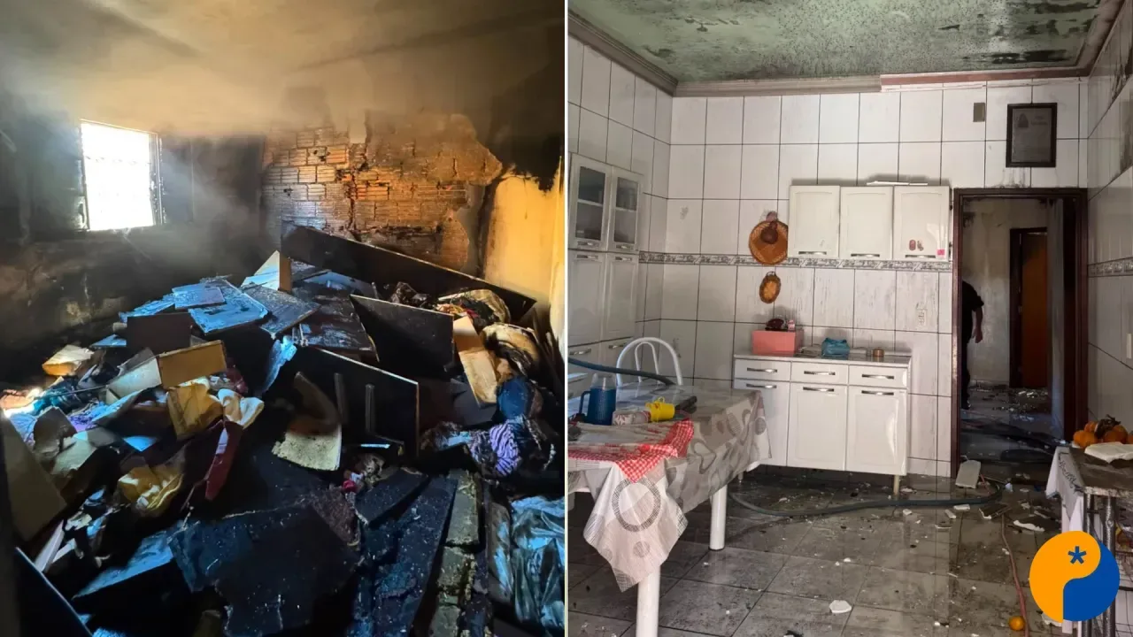 Vela deixada acesa pode ter causado incêndio em casa de Arapuá; casal pede ajuda após perder bens