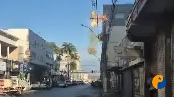 Explosão em transformador assusta moradores e comerciantes no Centro de Patos de Minas