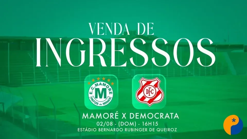Venda de ingressos para Mamoré x Democrata começa nesta quarta-feira