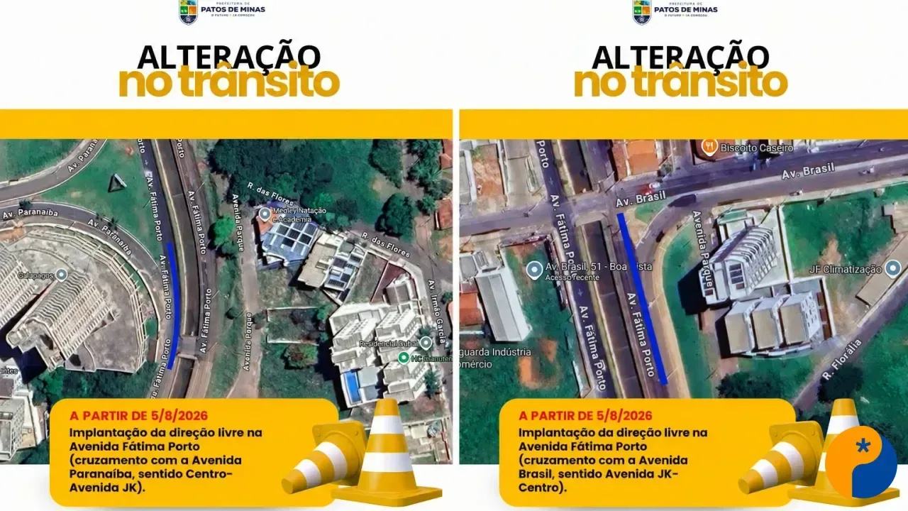 Atenção, motoristas: cruzamentos da Avenida Fátima Porto terão nova regra de circulação a partir desta quarta
