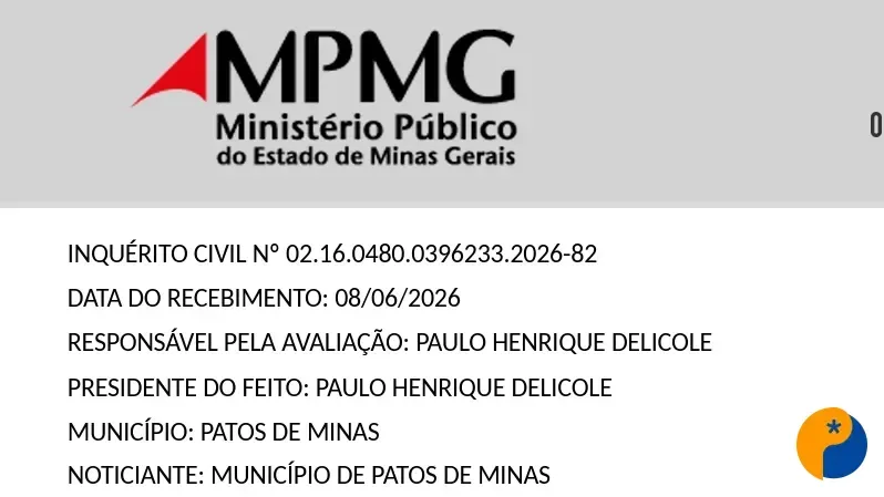 MP revela investigação sobre possível prejuízo aos cofres públicos na Saúde de Patos de Minas