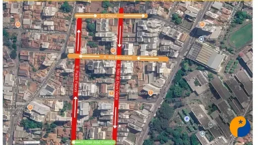 Prefeitura altera sentido de seis ruas no Bairro Caiçaras