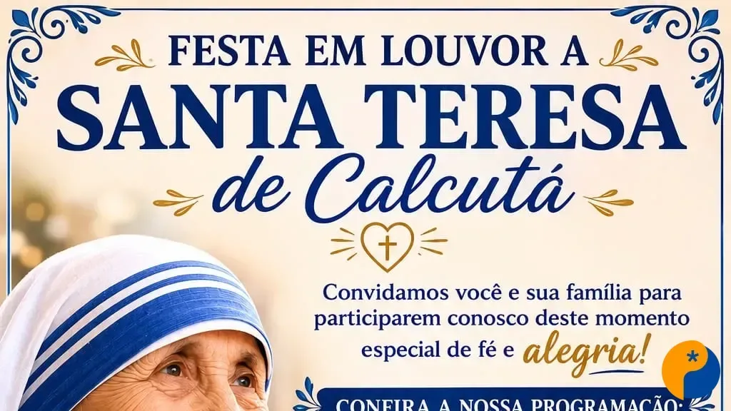 Festa em louvor a Santa Teresa de Calcutá reúne programação religiosa e atrações