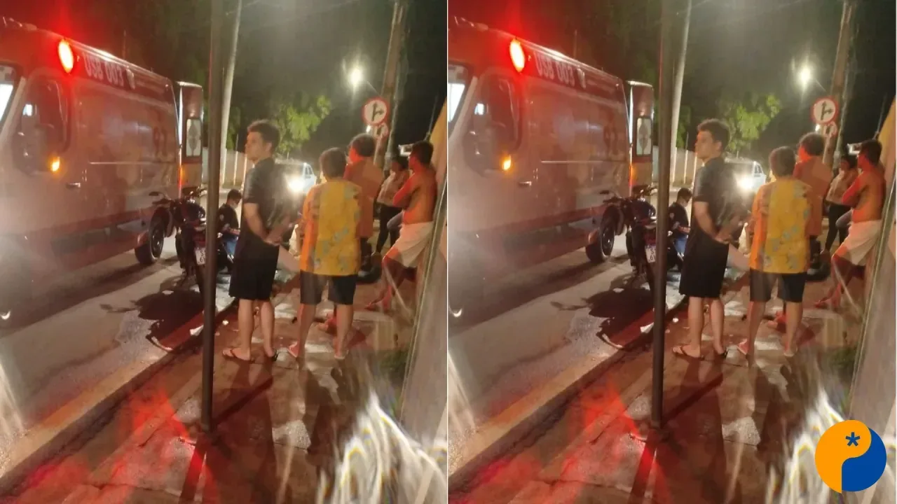 Vídeo: jovem fica ferido após colisão entre duas motos em cruzamento de Patos de Minas