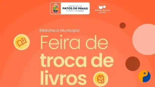 Biblioteca Municipal João XXIII realiza feira de troca de livros em Patos de Minas