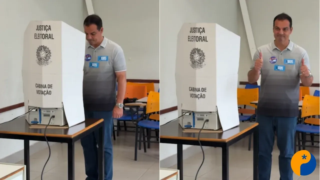Coronel Azevedo vota em Patos de Minas e comenta cenário para as eleições
