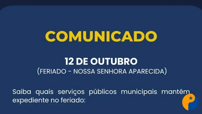 Saiba o que funciona em Patos de Minas durante o feriado de 12 de outubro