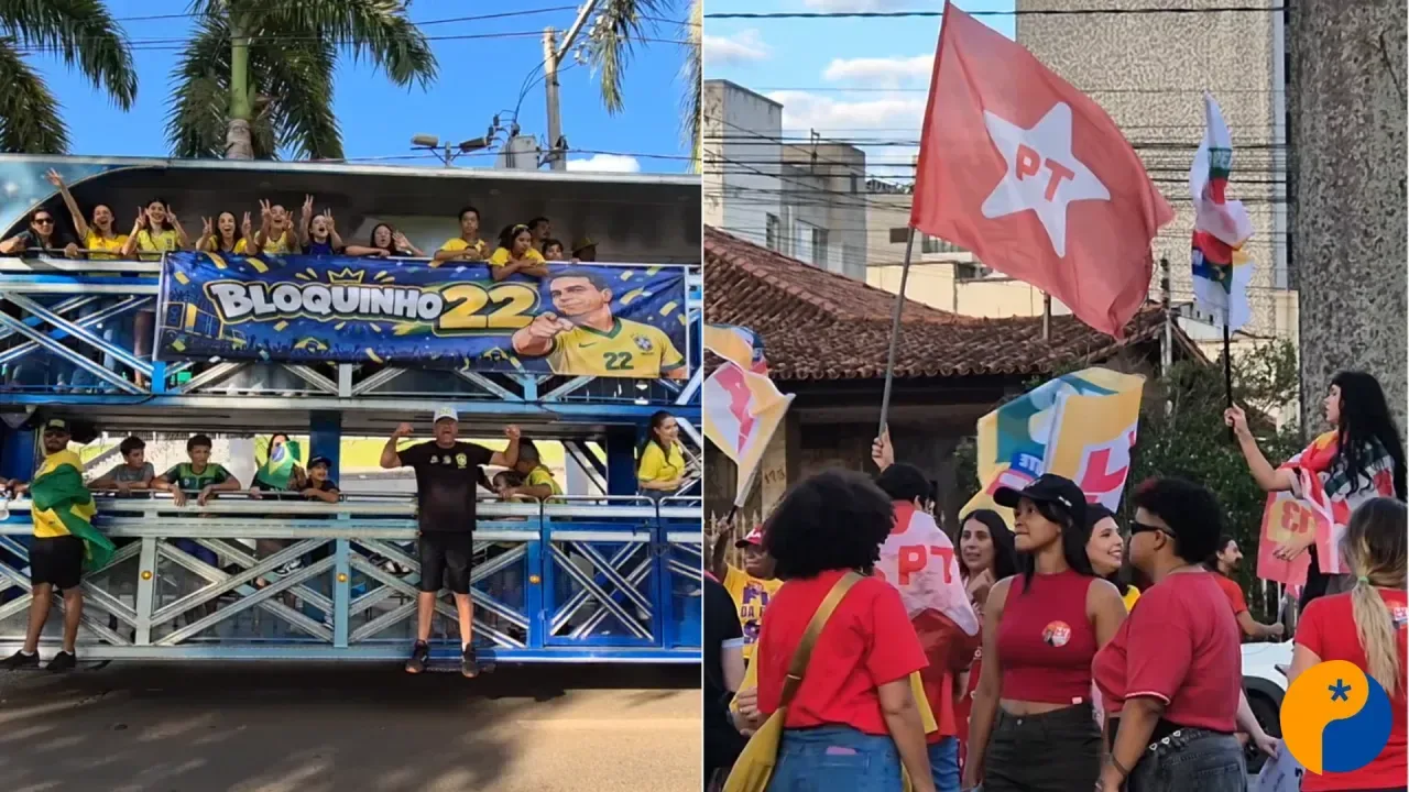 Manifestações de direita e de esquerda mobilizam apoiadores em Patos de Minas 