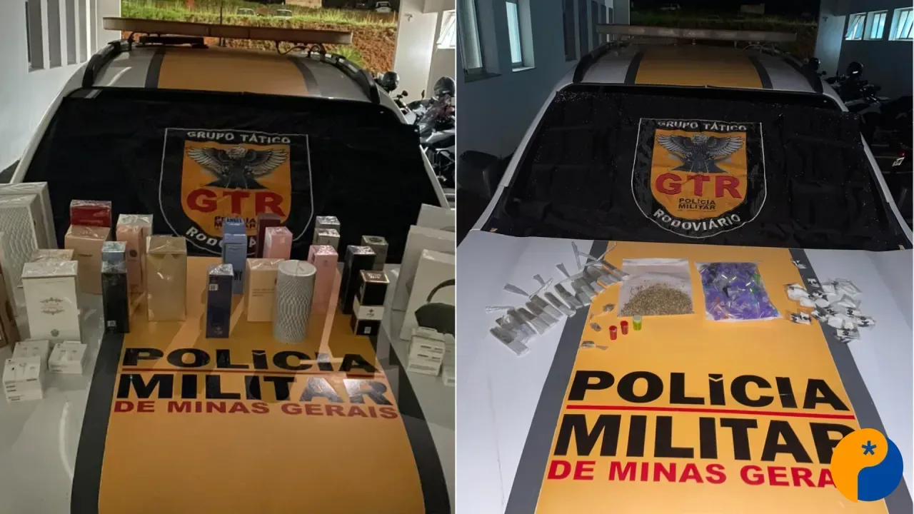 Operação apreende cocaína, maconha e mercadorias irregulares em ônibus na BR-146